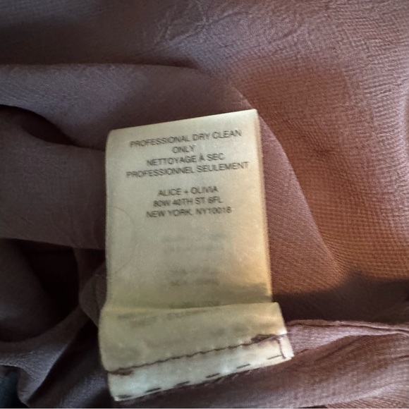 ✨HostPick✨⬇️💲ALICE + OLIVIA Slate pleated/ tie colar blouse - Picture 10 of 11